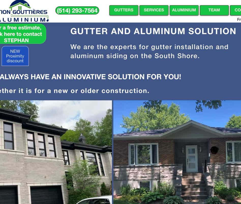 New construction website. Specializing in guttering and aluminum cladding
